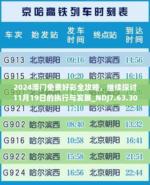 2024澳門(mén)免費(fèi)好彩全攻略，繼續(xù)探討11月19日的執(zhí)行與發(fā)展_NDJ7.63.30環(huán)境版