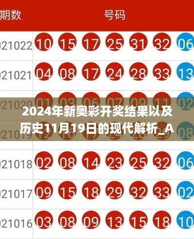 2024年新奧彩開(kāi)獎(jiǎng)結(jié)果以及歷史11月19日的現(xiàn)代解析_ABW6.25.82智能版
