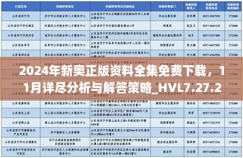 2024年新奧正版資料全集免費(fèi)下載，11月詳盡分析與解答策略_HVL7.27.27競(jìng)技版