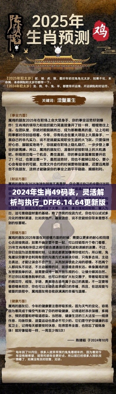 2024年生肖49碼表，靈活解析與執(zhí)行_DFF6.14.64更新版