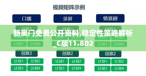 新奧門免費公開資料,穩(wěn)定性策略解析_C版11.802