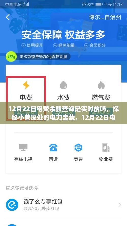 探秘小巷深處的電力寶藏，揭秘12月22日電費(fèi)余額查詢實(shí)時(shí)性揭秘