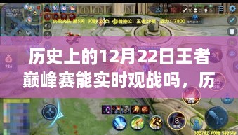 關于王者巔峰賽的歷史實時觀戰(zhàn)探討，以12月22日為觀察點