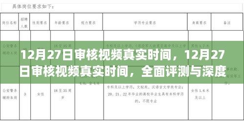 12月27日審核視頻全面評測與深度介紹，真實時間解析
