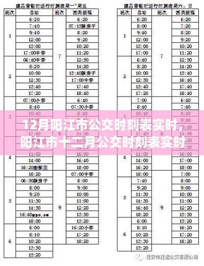 陽江市公交時(shí)刻表實(shí)時(shí)更新解析，十二月公交運(yùn)營動(dòng)態(tài)觀察