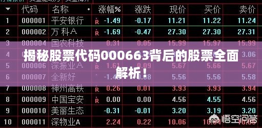 揭秘股票代碼000663背后的股票全面解析！