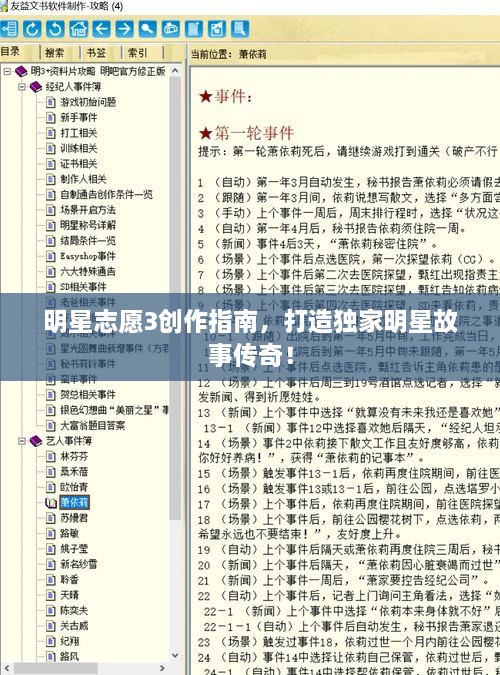 明星志愿3創(chuàng)作指南，打造獨(dú)家明星故事傳奇！