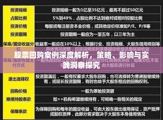 股票回購案例深度解析，策略、影響與實(shí)踐洞察探究