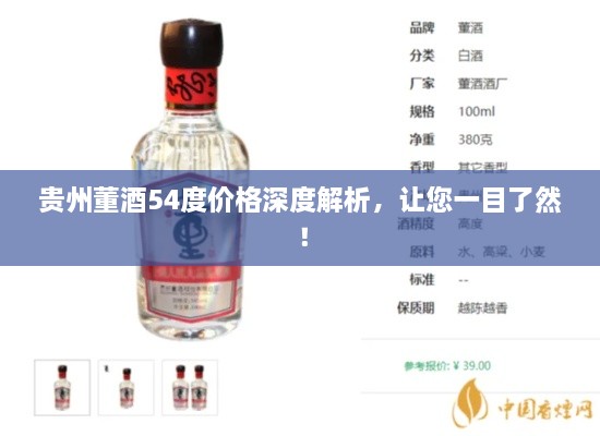 貴州董酒54度價格深度解析，讓您一目了然！