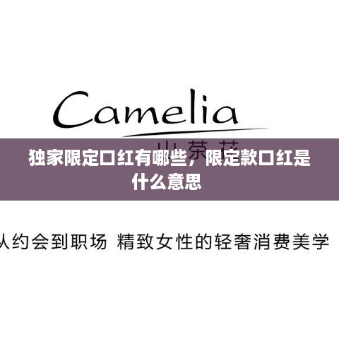 獨(dú)家限定口紅有哪些，限定款口紅是什么意思 