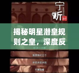 揭秘明星潛皇規(guī)則之皇，深度反思與探索真相