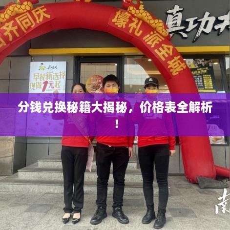 分錢兌換秘籍大揭秘，價格表全解析！