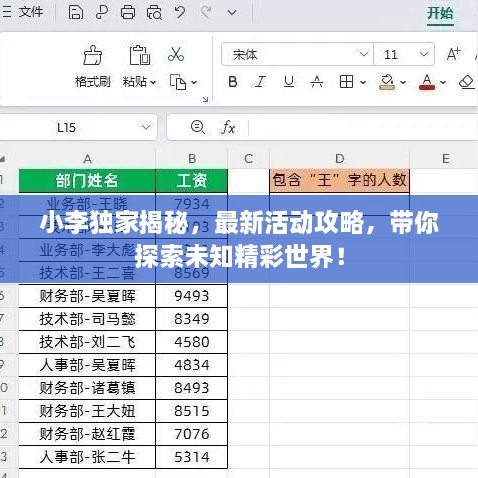 小李獨(dú)家揭秘，最新活動(dòng)攻略，帶你探索未知精彩世界！