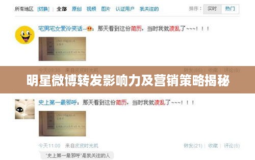明星微博轉發(fā)影響力及營銷策略揭秘