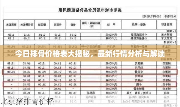 今日排骨價(jià)格表大揭秘，最新行情分析與解讀