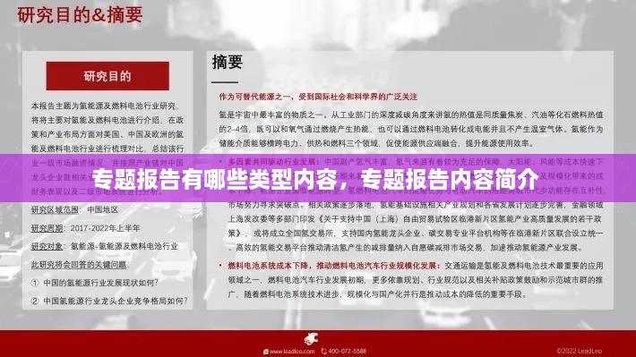專題報告有哪些類型內(nèi)容，專題報告內(nèi)容簡介 