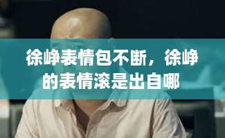 徐崢表情包不斷，徐崢的表情滾是出自哪 