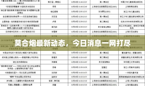 莫合煙最新動態(tài)，今日消息一網打盡