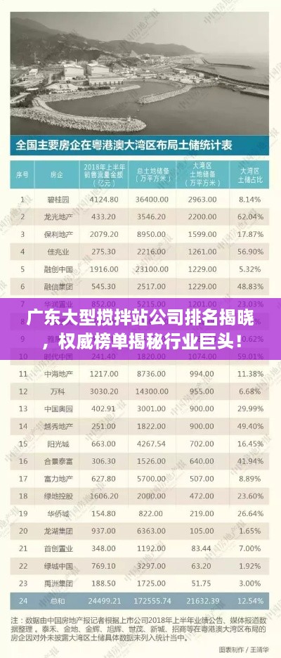 廣東大型攪拌站公司排名揭曉，權(quán)威榜單揭秘行業(yè)巨頭！