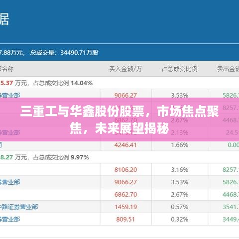 三重工與華鑫股份股票，市場(chǎng)焦點(diǎn)聚焦，未來(lái)展望揭秘