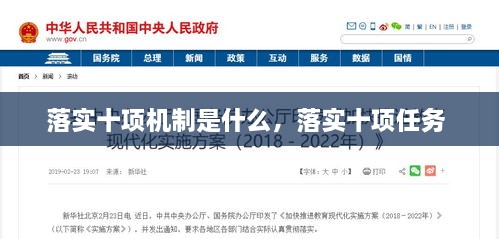 落實十項機制是什么，落實十項任務 