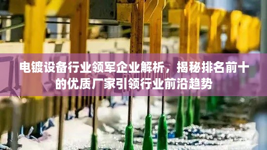 電鍍設(shè)備行業(yè)領(lǐng)軍企業(yè)解析，揭秘排名前十的優(yōu)質(zhì)廠家引領(lǐng)行業(yè)前沿趨勢