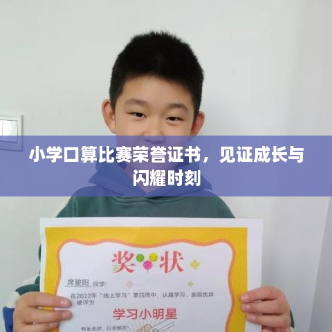 小學(xué)口算比賽榮譽(yù)證書(shū)，見(jiàn)證成長(zhǎng)與閃耀時(shí)刻