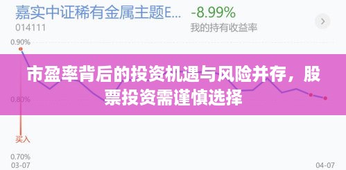 市盈率背后的投資機遇與風險并存，股票投資需謹慎選擇