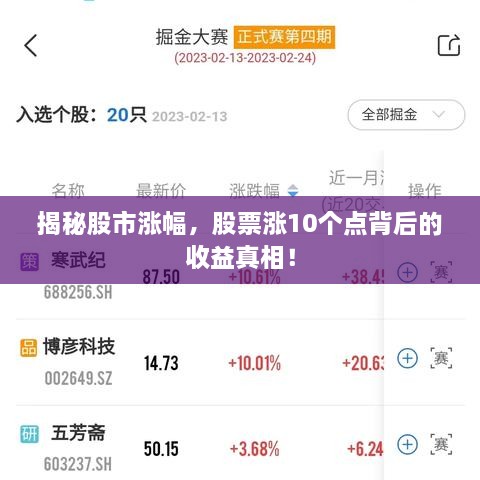 揭秘股市漲幅，股票漲10個點背后的收益真相！