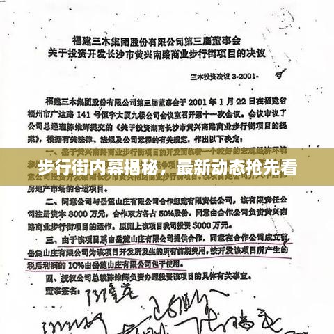 步行街內(nèi)幕揭秘，最新動(dòng)態(tài)搶先看