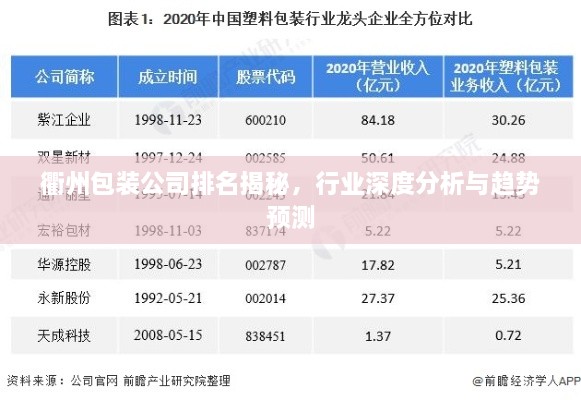 衢州包裝公司排名揭秘，行業(yè)深度分析與趨勢預(yù)測